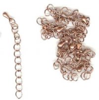 10 2 Inch Antique Copper Necklace Extenders
